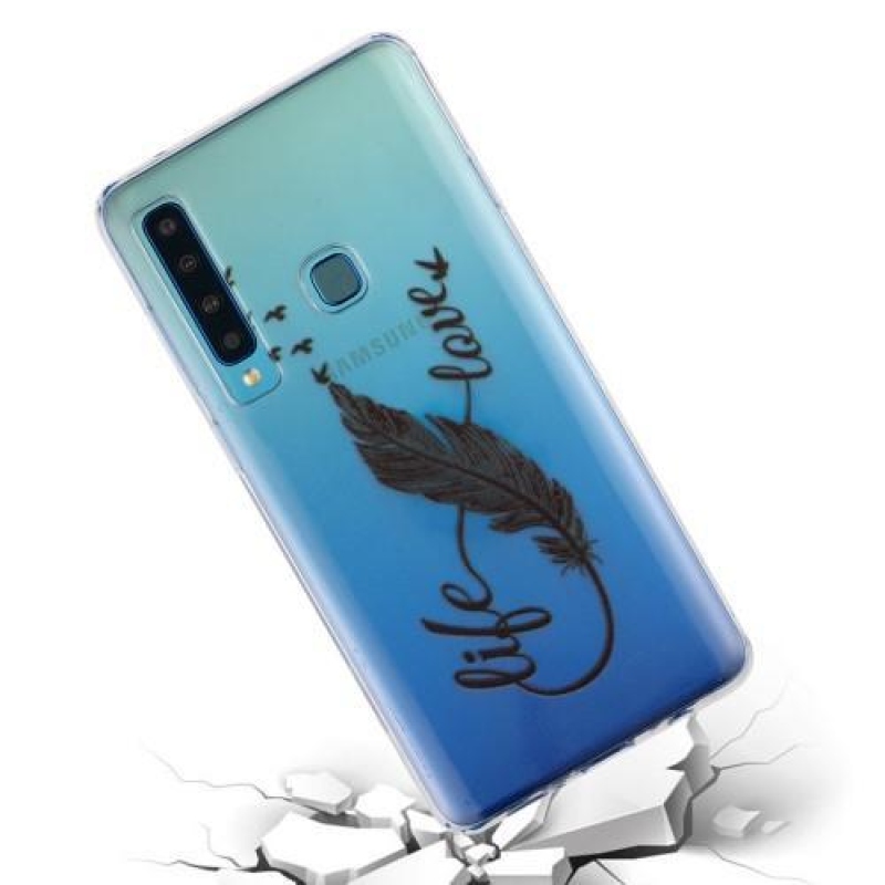 Pattern gelový obal na Samsung Galaxy A9 - černý brk