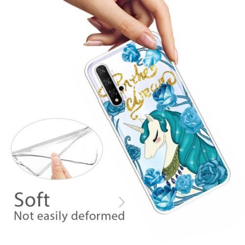 Pattern obrázkový gelový obal pro mobil Honor 20 / Huawei Nova 5T - jednorožec