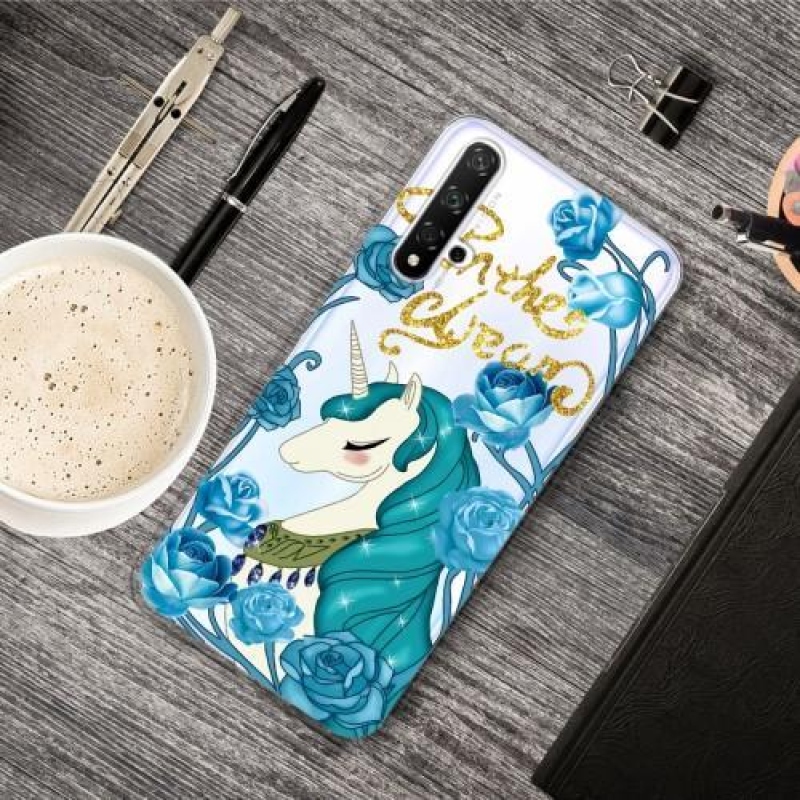 Pattern obrázkový gelový obal pro mobil Honor 20 / Huawei Nova 5T - jednorožec