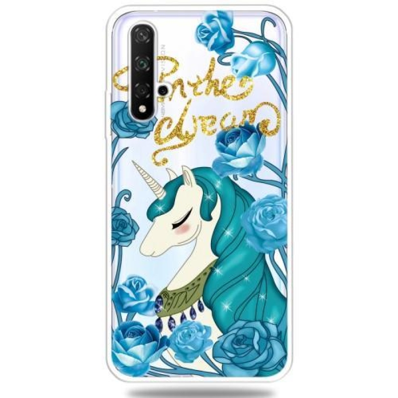 Pattern obrázkový gelový obal pro mobil Honor 20 / Huawei Nova 5T - jednorožec
