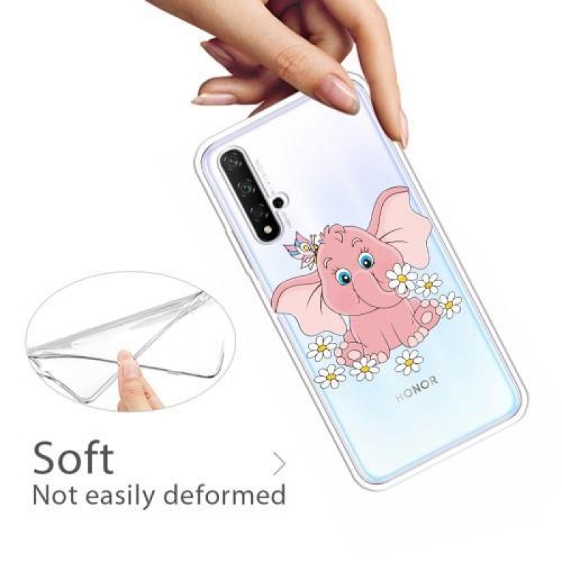 Pattern obrázkový gelový obal pro mobil Honor 20 / Huawei Nova 5T - slon