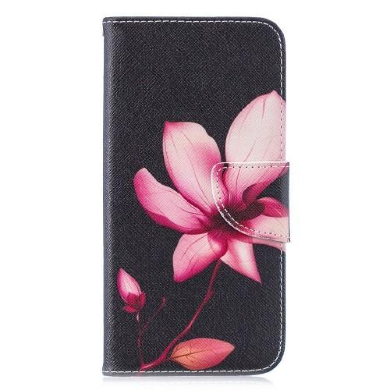Pattern PU kožené peněženkové pouzdro na mobil Huawei P30 Lite - květ
