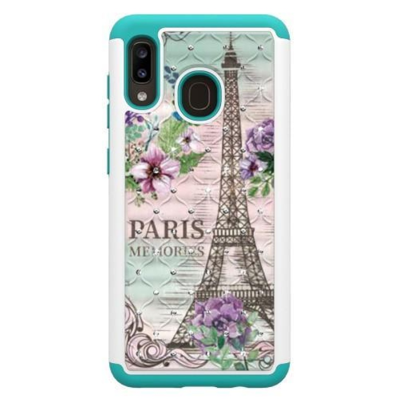 Patterned odolný obal na mobil Samsung Galaxy A20 / Galaxy A30 - Eiffelova věž