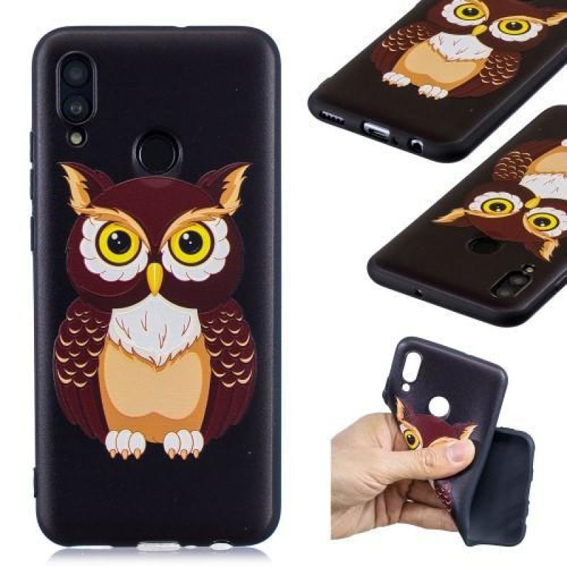 Pattery silikonový obal na mobil Honor 10 Lite a Huawei P Smart (2019) - sova