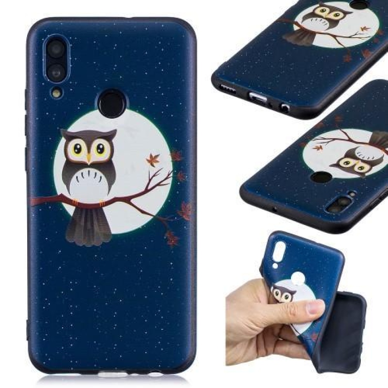 Pattery silikonový obal na mobil Honor 10 Lite a Huawei P Smart (2019) - sova na větvi