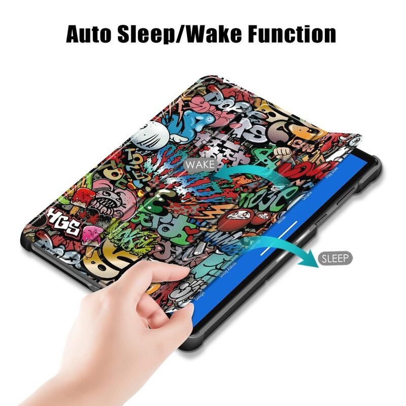 Patty chytré polohovací pouzdro na tablet Lenovo Tab M10 FHD Plus - graffiti