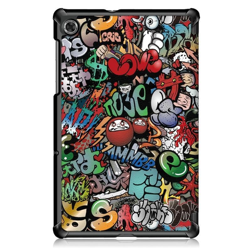 Patty chytré polohovací pouzdro na tablet Lenovo Tab M10 FHD Plus - graffiti