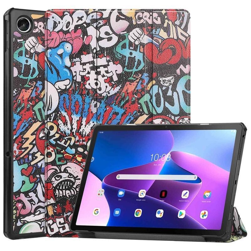 Patty chytré polohovací pouzdro na tablet Lenovo Tab M10 Plus (3. Gen) - graffiti