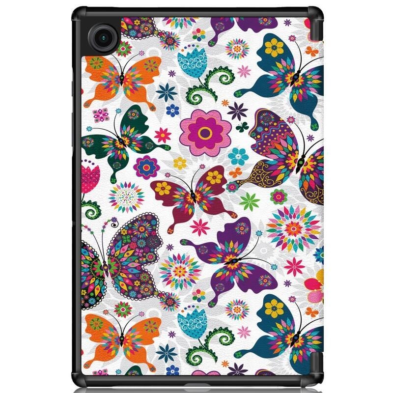 Patty chytré polohovatelné pouzdro pro tablet Samsung Galaxy Tab A8 10.5 (2021) - motýli a květy