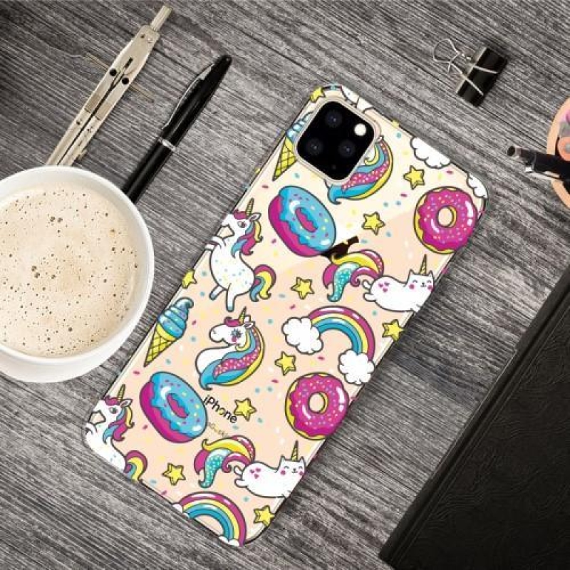 Patty gelový obal na mobil Apple iPhone 11 Pro 5.8 (2019) - donuty a jednorožci