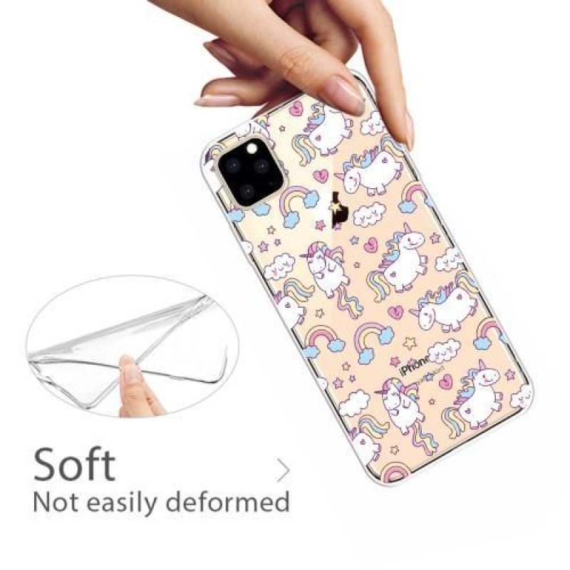 Patty gelový obal na mobil Apple iPhone 11 Pro 5.8 (2019) - duha a jednorožci