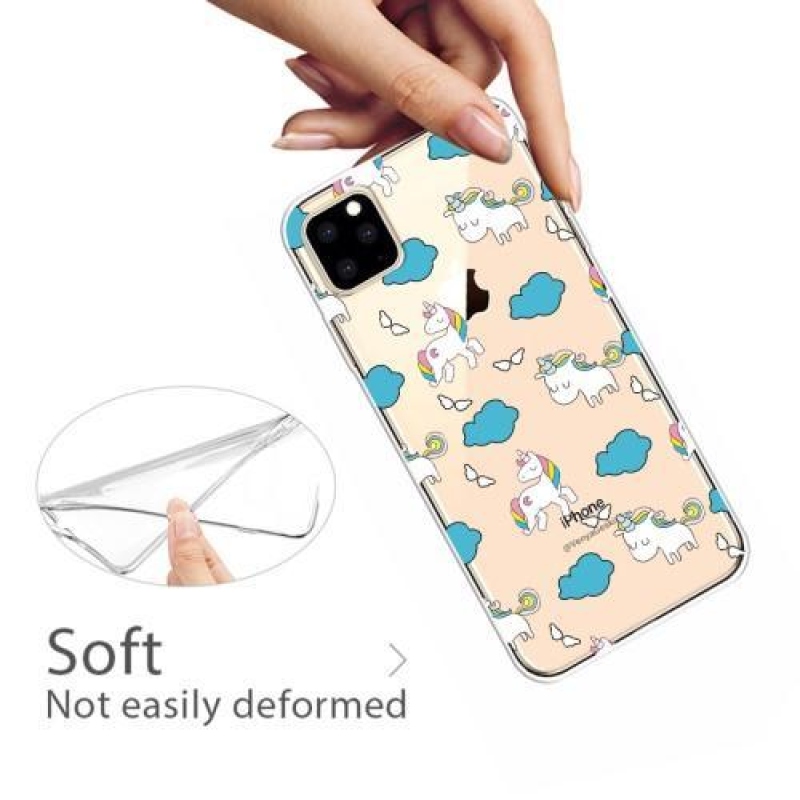 Patty gelový obal na mobil Apple iPhone 11 Pro 5.8 (2019) - jednorožci a mráčky