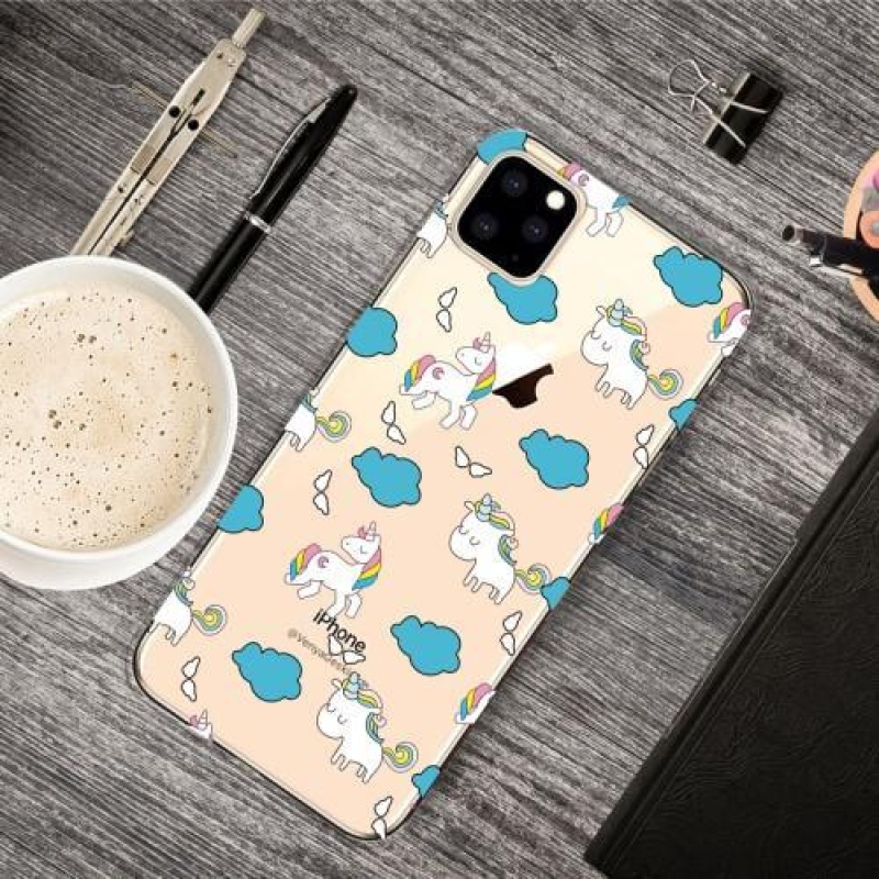 Patty gelový obal na mobil Apple iPhone 11 Pro 5.8 (2019) - jednorožci a mráčky