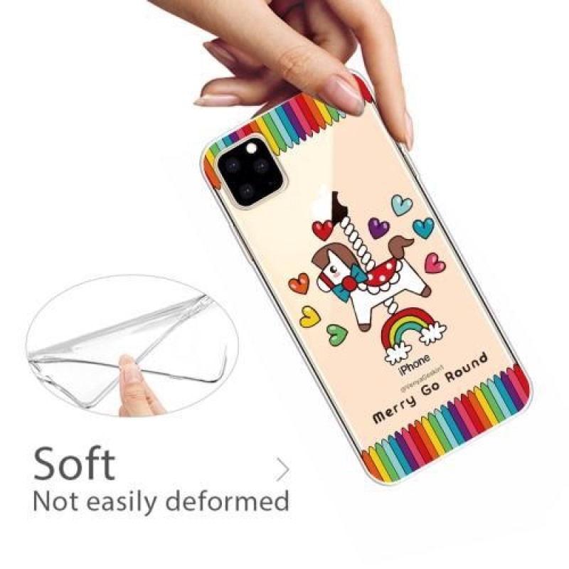 Patty gelový obal na mobil Apple iPhone 11 Pro 5.8 (2019) - koník a duha
