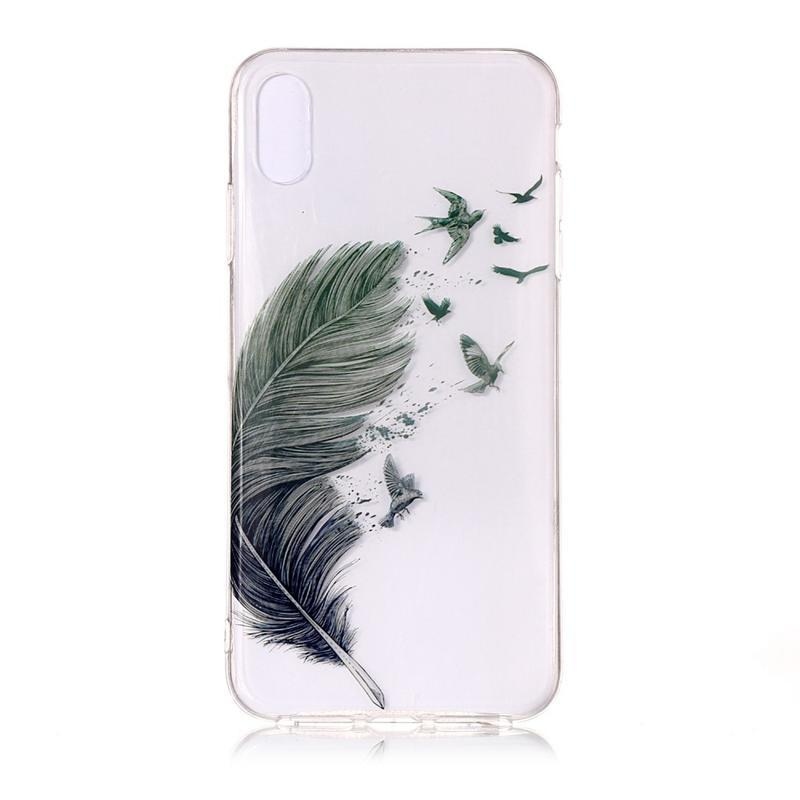 Patty gelový obal na mobil iPhone XS / X - pírko