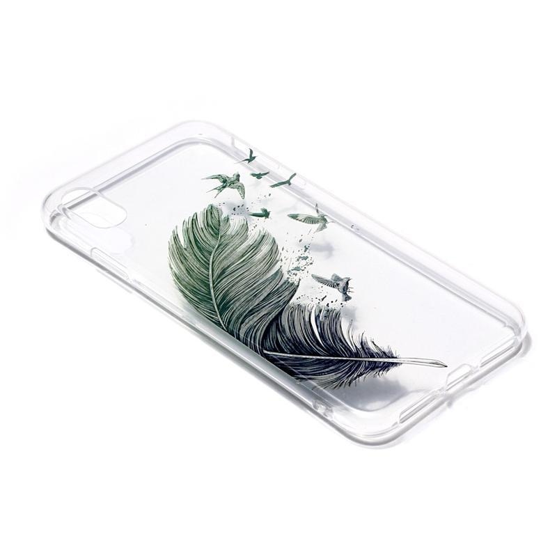 Patty gelový obal na mobil iPhone XS / X - pírko