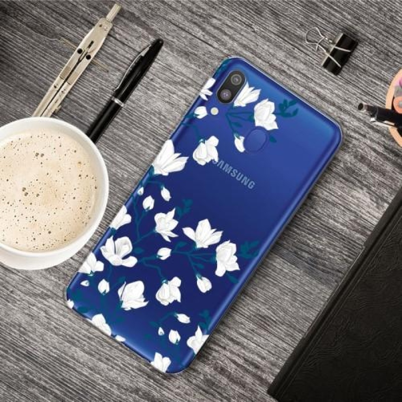 Patty gelový obal na mobil Samsung Galaxy A30 / A20 - bílé květy