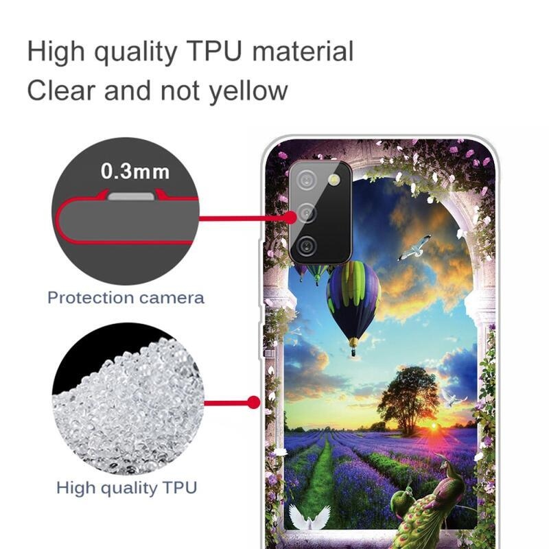 Patty gelový obal pro mobil Samsung Galaxy A03s (166.6 x 75.9 x 9.1mm) - balón nad loukou