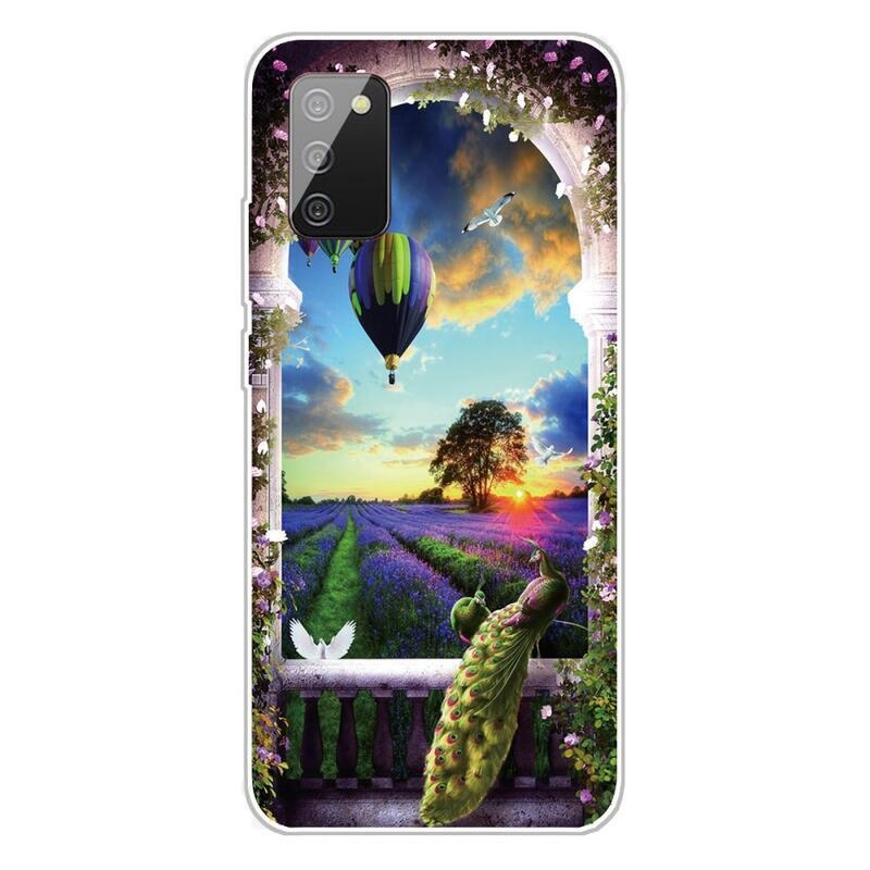 Patty gelový obal pro mobil Samsung Galaxy A03s (166.6 x 75.9 x 9.1mm) - balón nad loukou