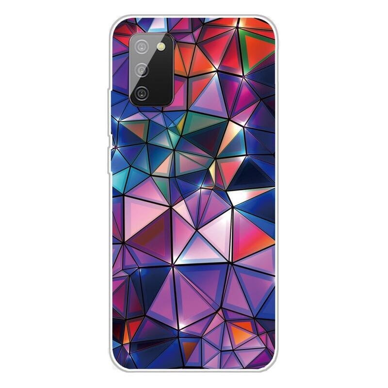 Patty gelový obal pro mobil Samsung Galaxy A03s (166.6 x 75.9 x 9.1mm) - barevné geometrické tvary