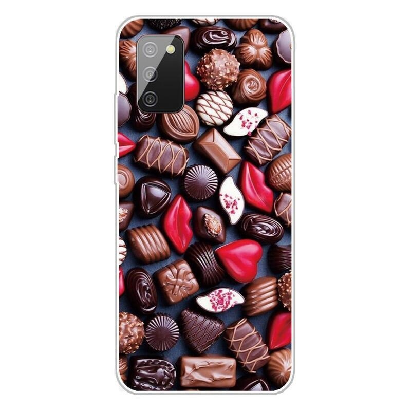 Patty gelový obal pro mobil Samsung Galaxy A03s (166.6 x 75.9 x 9.1mm) - čokoládové bonbóny