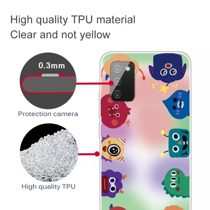 Patty gelový obal pro mobil Samsung Galaxy A03s (166.6 x 75.9 x 9.1mm) - malé příšerky