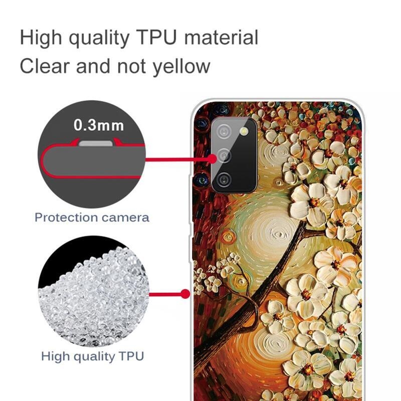 Patty gelový obal pro mobil Samsung Galaxy A03s (166.6 x 75.9 x 9.1mm) - olejomalba květiny