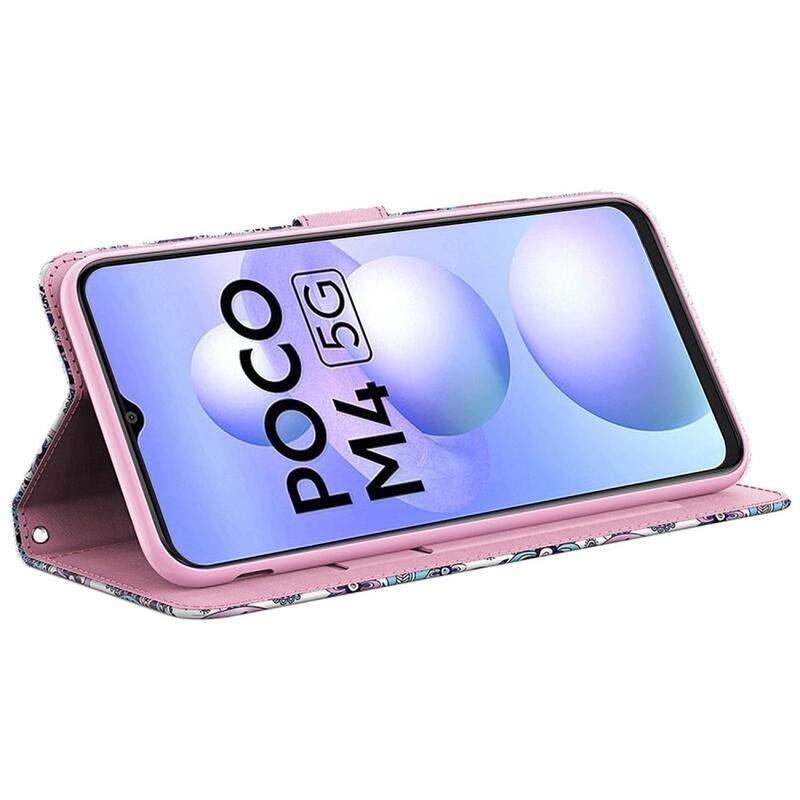 Print peněženkové pouzdro pro mobil Xiaomi Poco M4 5G - kašmírový vzor