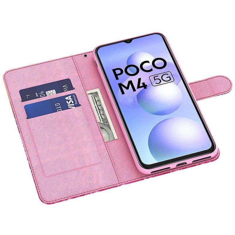 Print peněženkové pouzdro pro mobil Xiaomi Poco M4 5G - kašmírový vzor