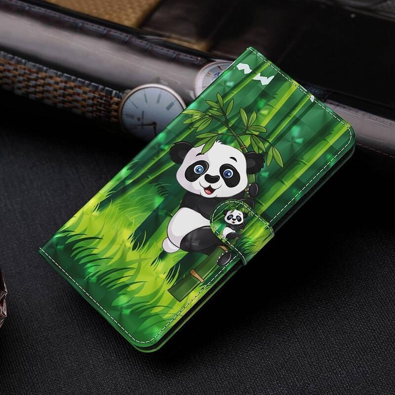 Print peněženkové pouzdro pro mobil Xiaomi Poco M4 5G - panda na bambusu