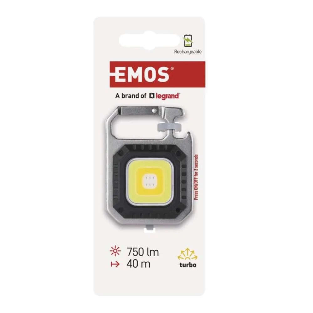 Nabíjecí mini LED svítilna – přívěšek, 750 lm