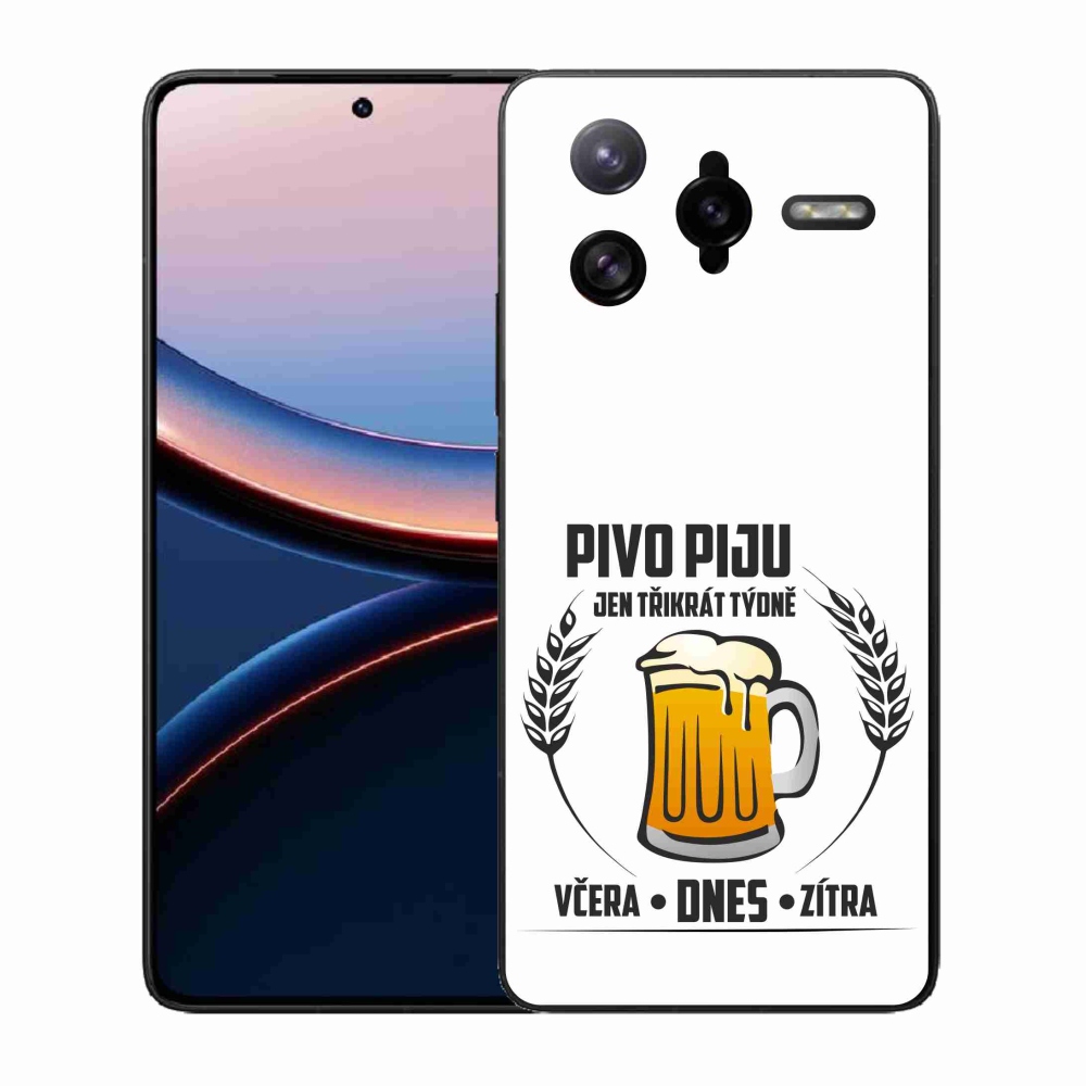 Gelový kryt mmCase na Xiaomi Poco F7 Ultra - pivní motiv bílé pozadí