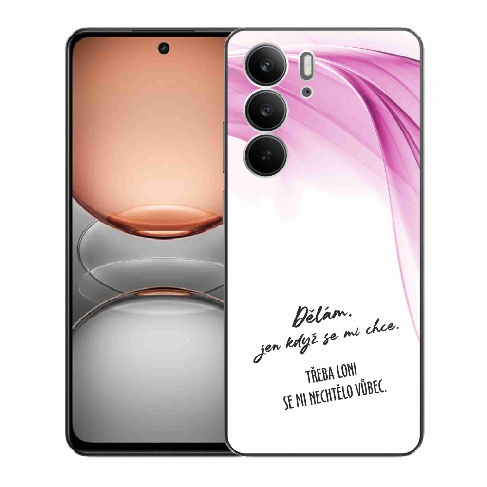 Gelový kryt mmCase na Realme C75 - vtipný text 12 bílé pozadí