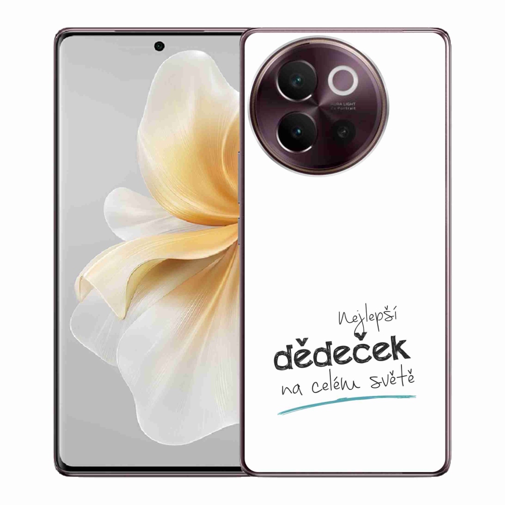 Gelový kryt mmCase na Vivo V40 Lite 5G - nejlepší dědeček 3 bílé pozadí