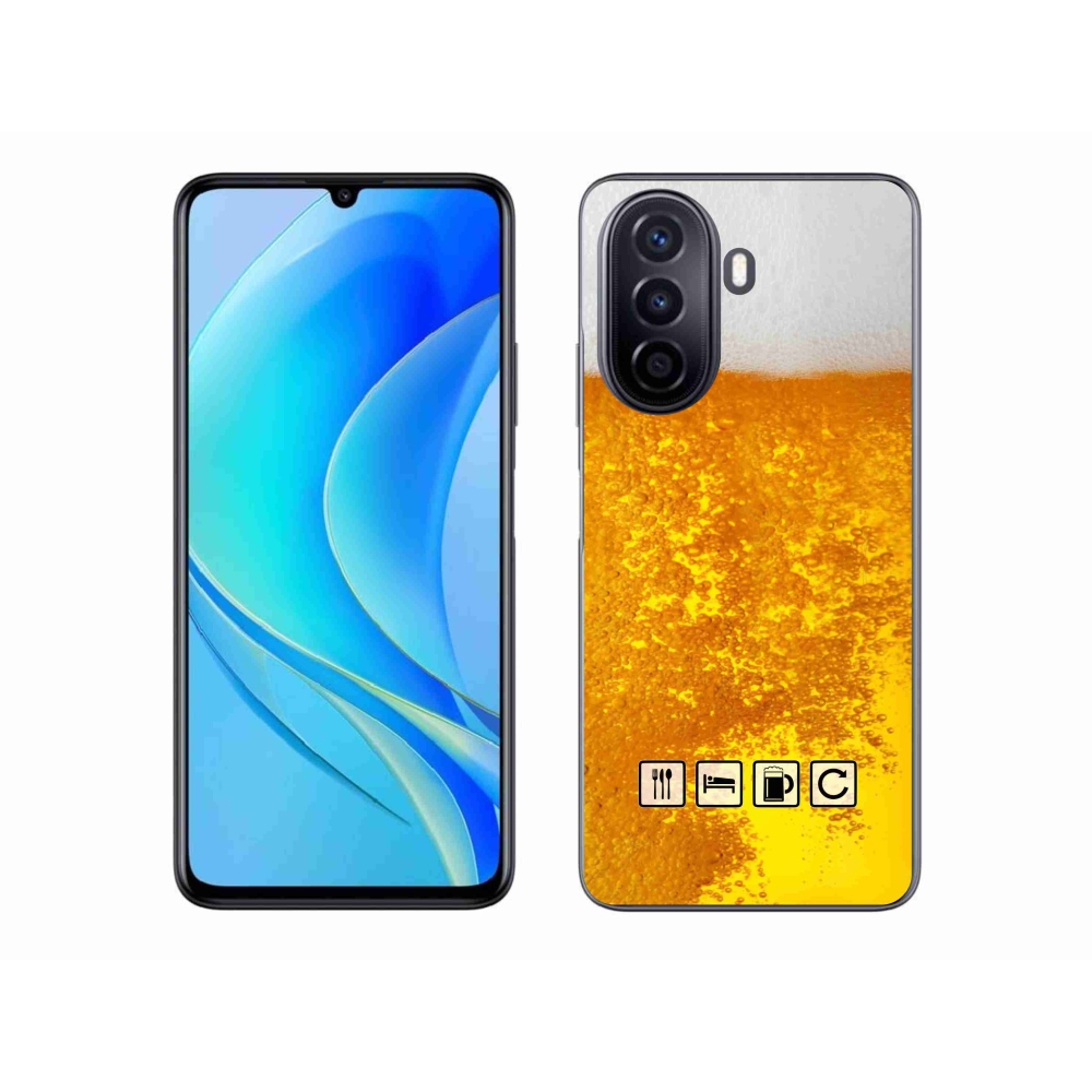 Gelový kryt mmCase na Huawei Nova Y70 - pivní motiv 3
