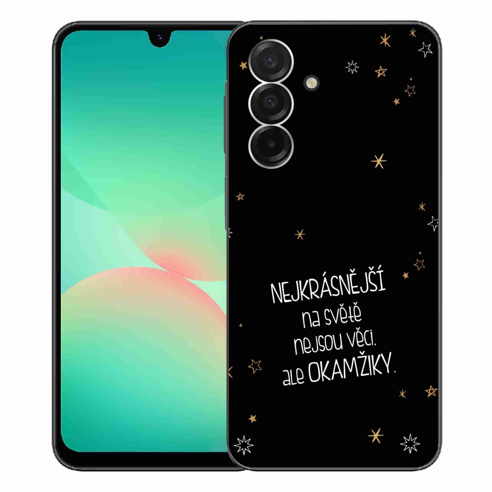 Gelový kryt mmCase na Samsung Galaxy A26 5G - citát 4 černé pozadí