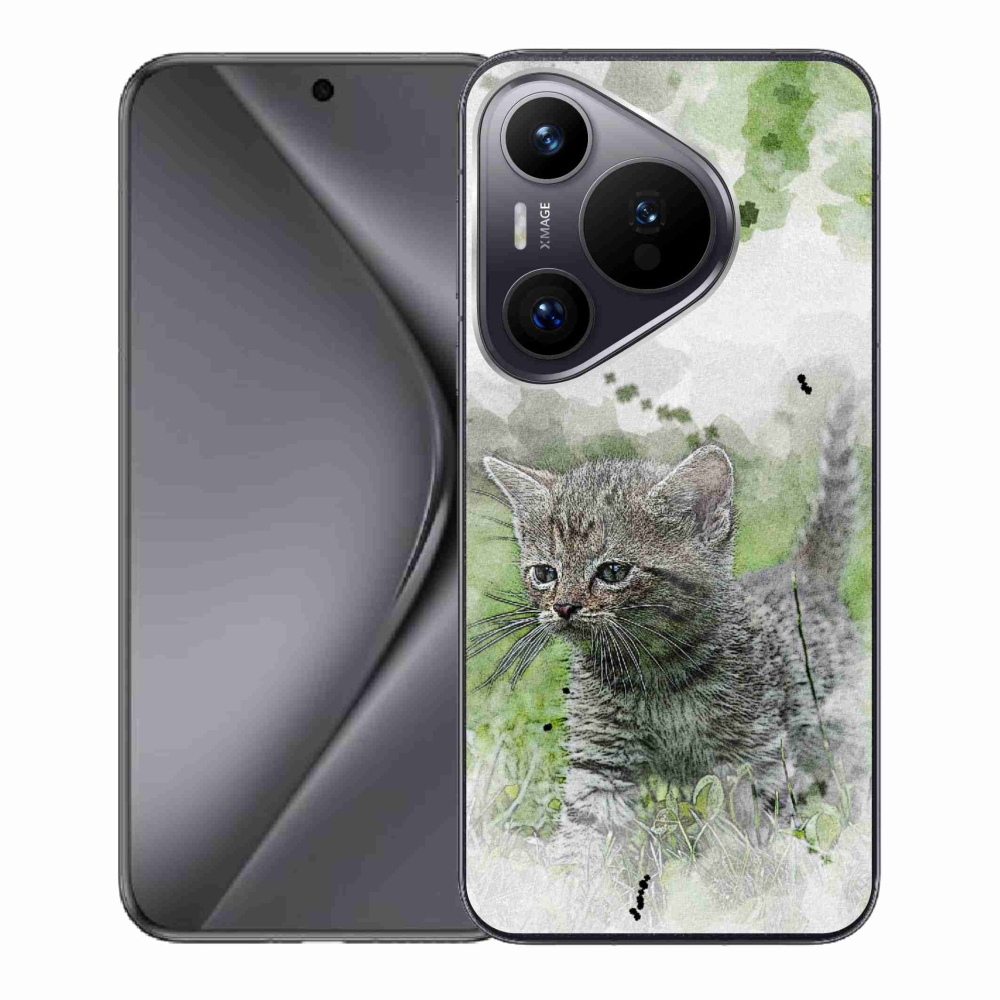 Gelový kryt mmCase na Huawei Pura 70 - roztomilé kotě 1