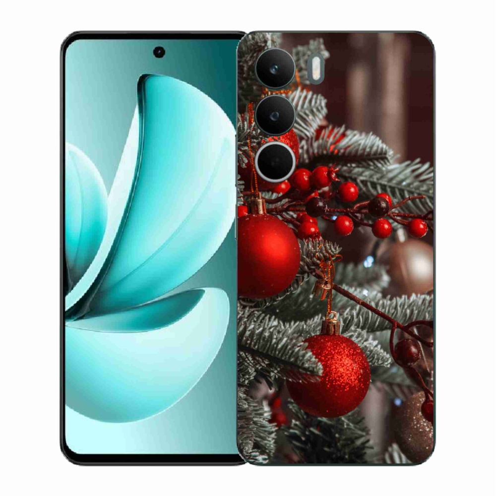 Gelový kryt mmCase na Realme C71 - vánoční ozdoby 2