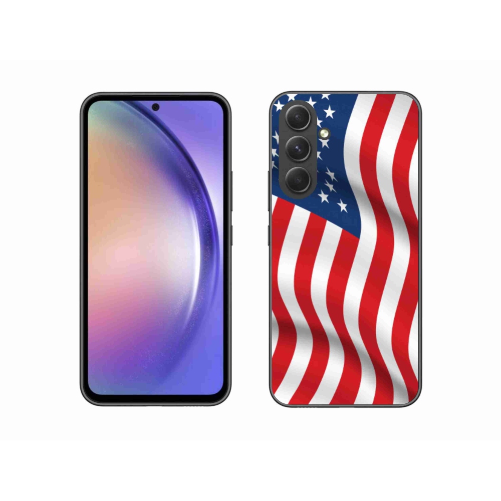 Gelový kryt mmCase na mobil Samsung Galaxy A54 5G - USA vlajka