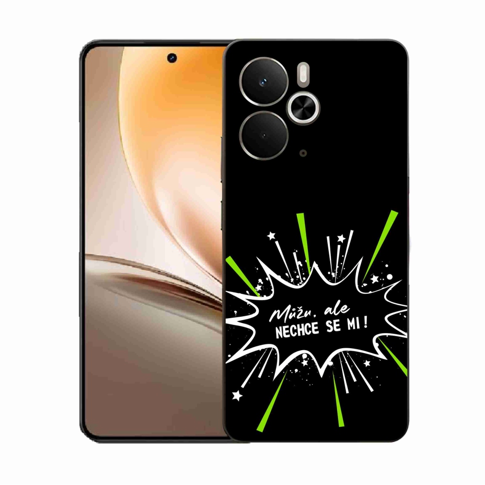 Gelový kryt mmCase na Realme 14 5G - vtipný text 11 černé pozadí