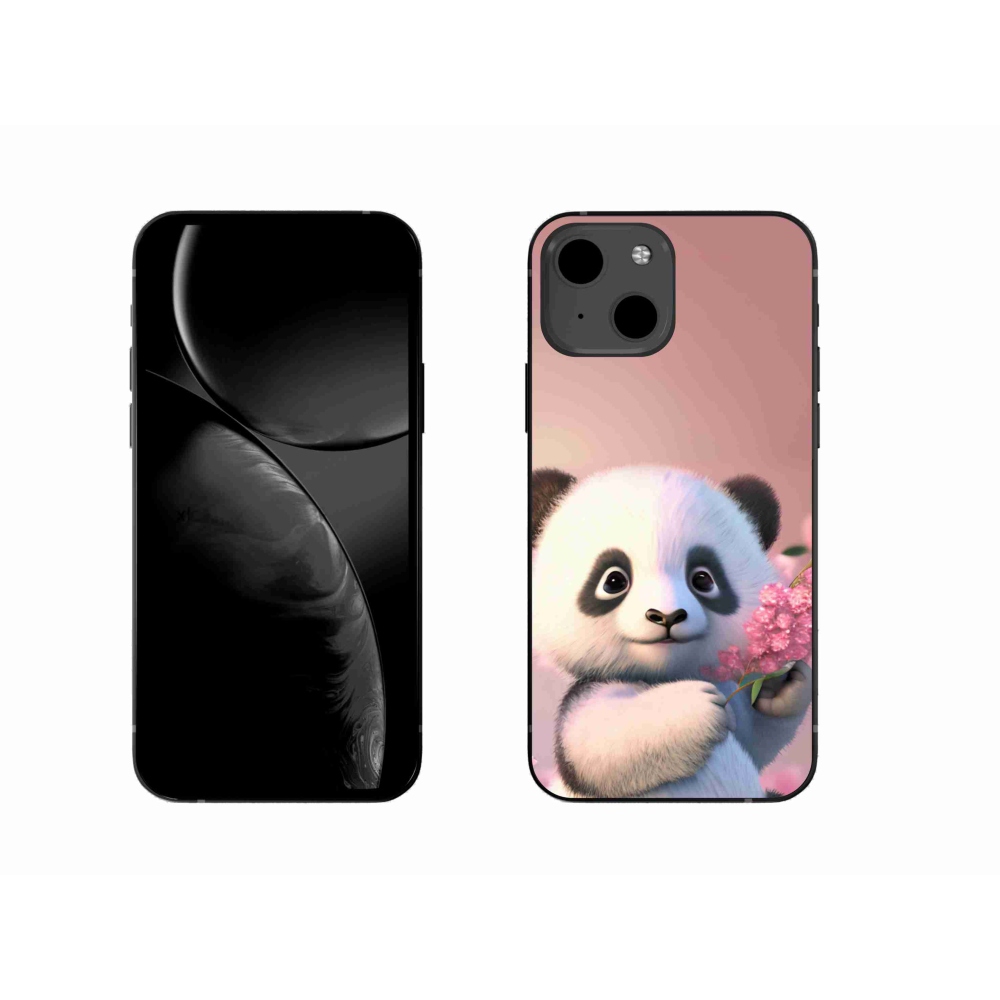 Gelový kryt mmCase na iPhone 13 6.1 - roztomilá panda