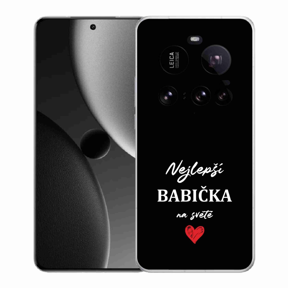 Gelový kryt mmCase na Xiaomi 15 Ultra - nejlepší babička 1 černé pozadí