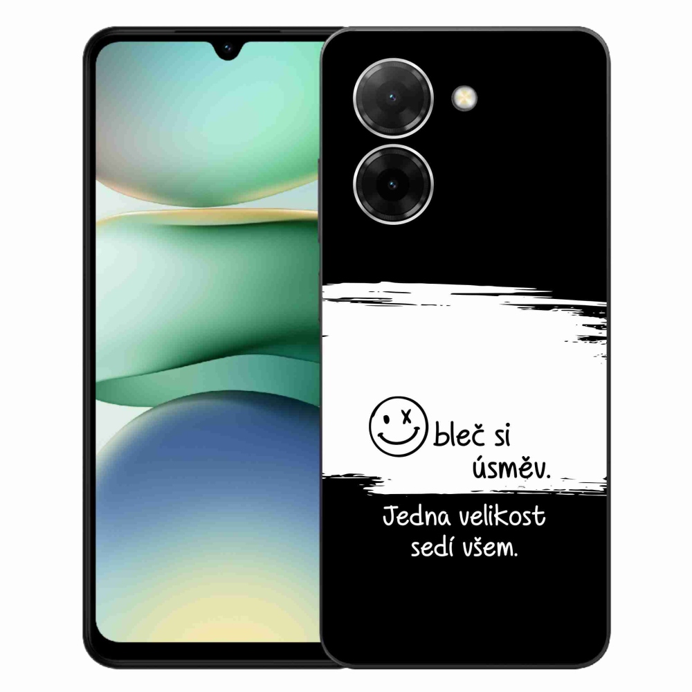 Gelový kryt mmCase na Xiaomi Redmi A5 (173.45x79.35x8.45mm) - vtipný text 8 bíločerné pozadí