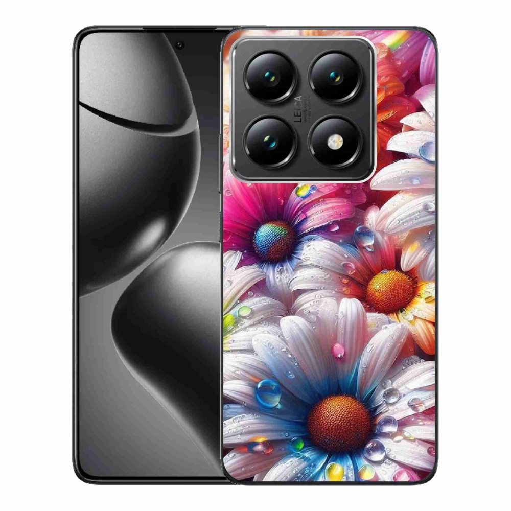 Gelový kryt mmCase na Xiaomi 14T Pro - barevné kopretiny