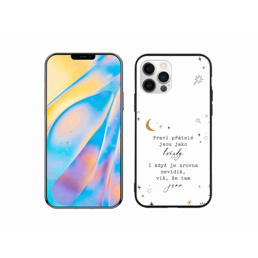 Gelový kryt mmCase na iPhone 12 Pro - citát 6 bílé pozadí