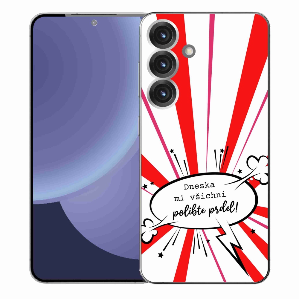 Gelový kryt mmCase na Samsung Galaxy S25+ - vtipný text 15 bílé pozadí