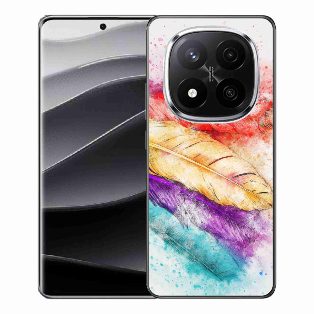 Gelový kryt mmCase na Xiaomi Redmi Note 14 Pro+ 5G - barevné peří