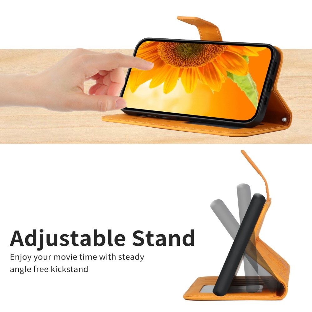 Sunflowers knížkové pouzdro na Xiaomi Redmi Note 14 Pro - žluté