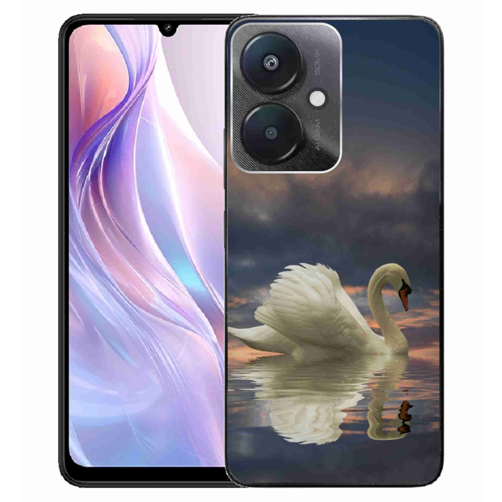 Gelový kryt mmCase na Xiaomi Redmi 13C 5G - labuť