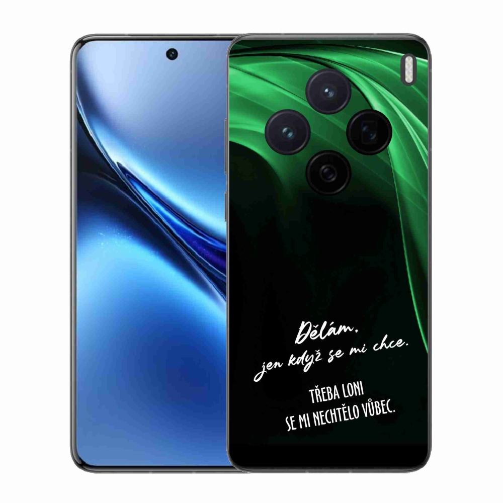 Gelový kryt mmCase na Vivo X200 5G - vtipný text 12 černé pozadí